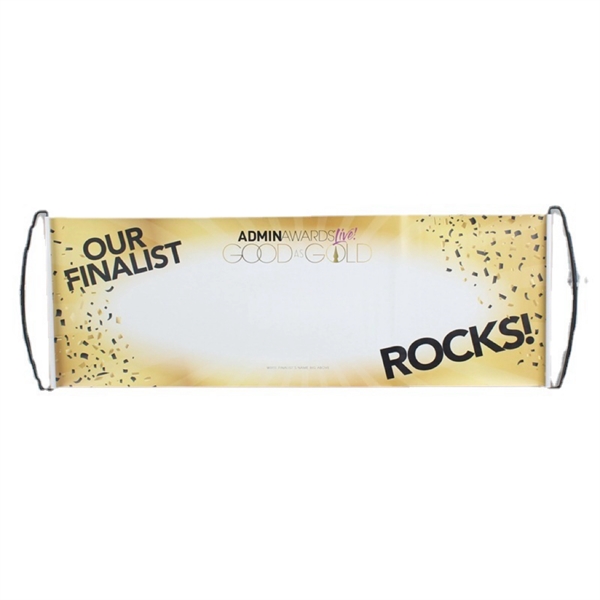 9.5"X27.5" Cheering Retractable Hand Roll Banners - 9.5"X27.5" Cheering Retractable Hand Roll Banners - Image 2 of 2