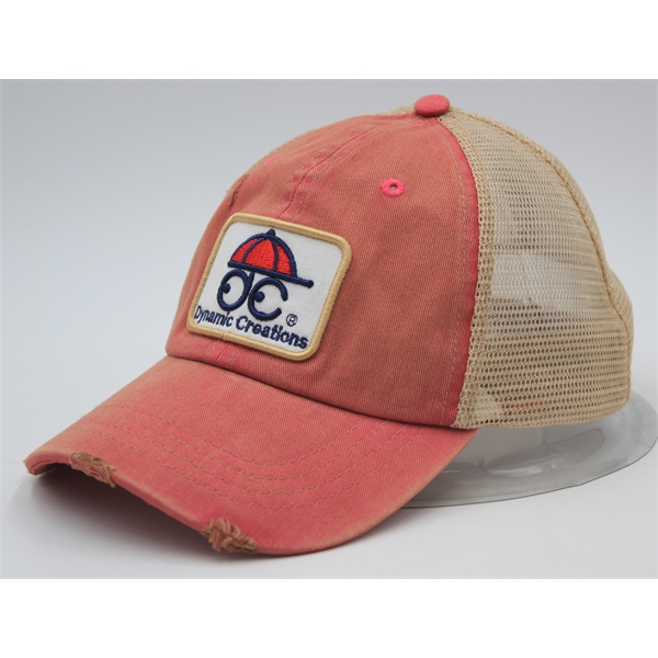 Trucker ca6 Panel Washed Pigment Dyed Soft Mesh Back - Trucker ca6 Panel Washed Pigment Dyed Soft Mesh Back - Image 6 of 11