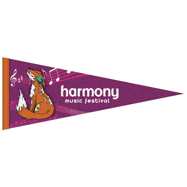 4" x 10" Custom Printed Soft Felt Pennant - 4" x 10" Custom Printed Soft Felt Pennant - Image 0 of 9