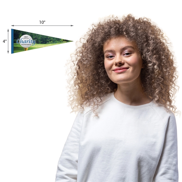 4" x 10" Custom Printed Soft Felt Pennant - 4" x 10" Custom Printed Soft Felt Pennant - Image 7 of 9