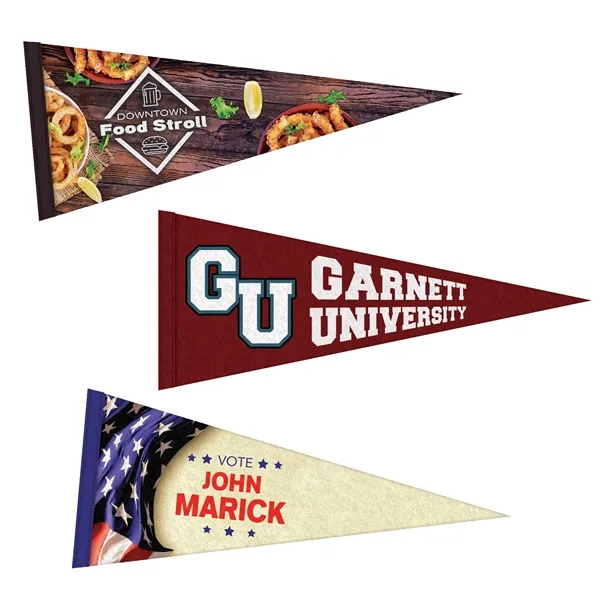 5" x 12" Custom Printed Soft Felt Pennant - 5" x 12" Custom Printed Soft Felt Pennant - Image 3 of 9