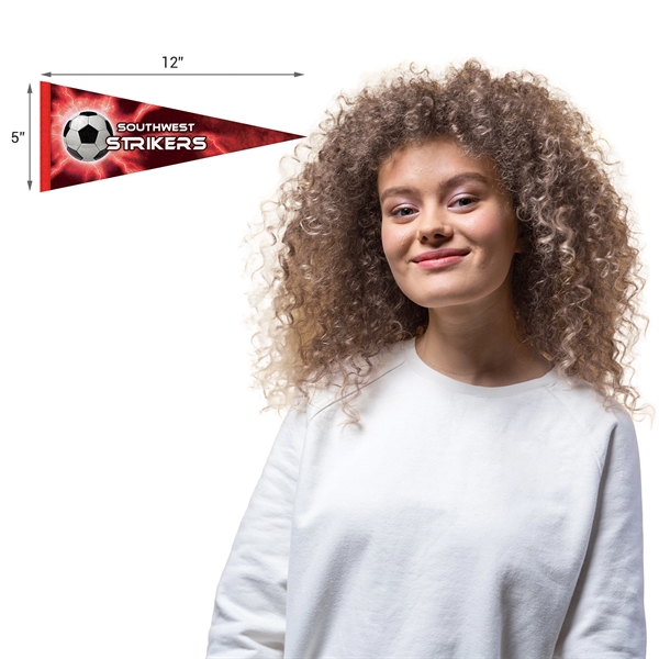 5" x 12" Custom Printed Soft Felt Pennant - 5" x 12" Custom Printed Soft Felt Pennant - Image 7 of 9