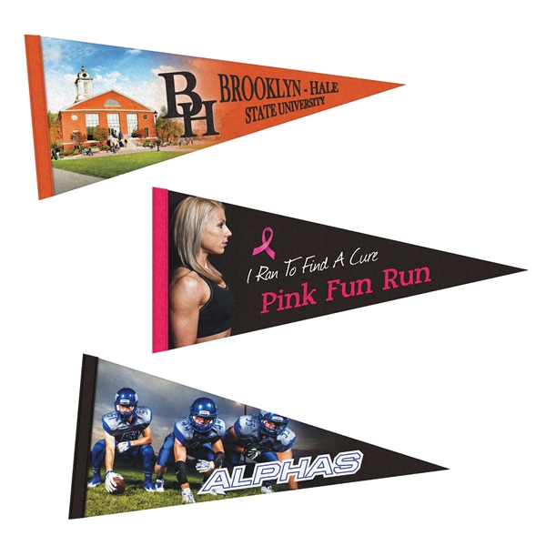 8" x 18" Custom Printed Soft Felt Pennant - 8" x 18" Custom Printed Soft Felt Pennant - Image 3 of 9