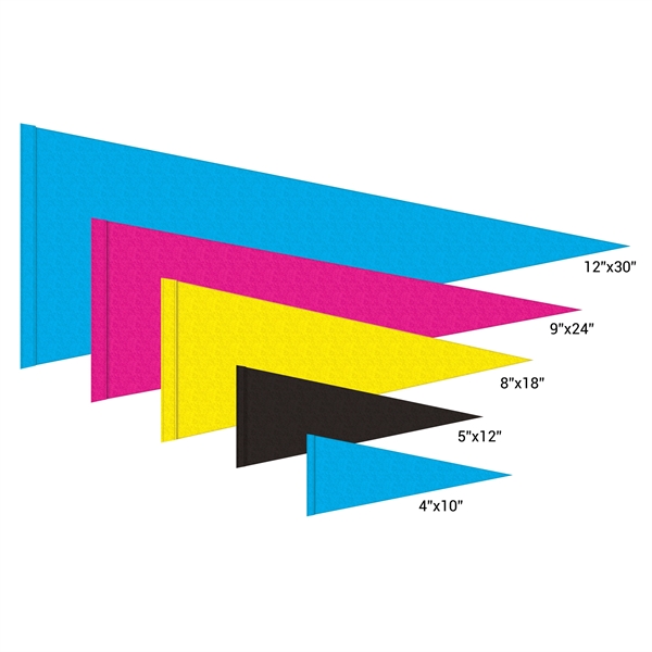 8" x 18" Custom Printed Soft Felt Pennant - 8" x 18" Custom Printed Soft Felt Pennant - Image 8 of 9