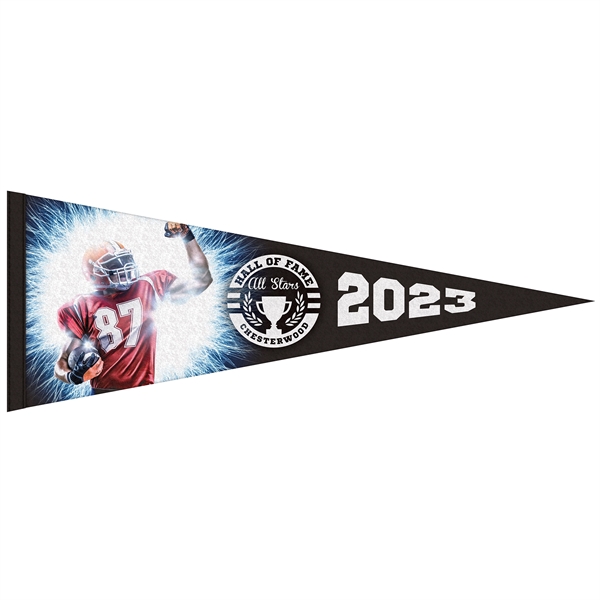9" x 24" Custom Printed Soft Felt Pennant - 9" x 24" Custom Printed Soft Felt Pennant - Image 0 of 9