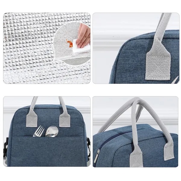 Large Aluminum Foil Thickened Insulation Cooler lunch Bag - Large Aluminum Foil Thickened Insulation Cooler lunch Bag - Image 2 of 8