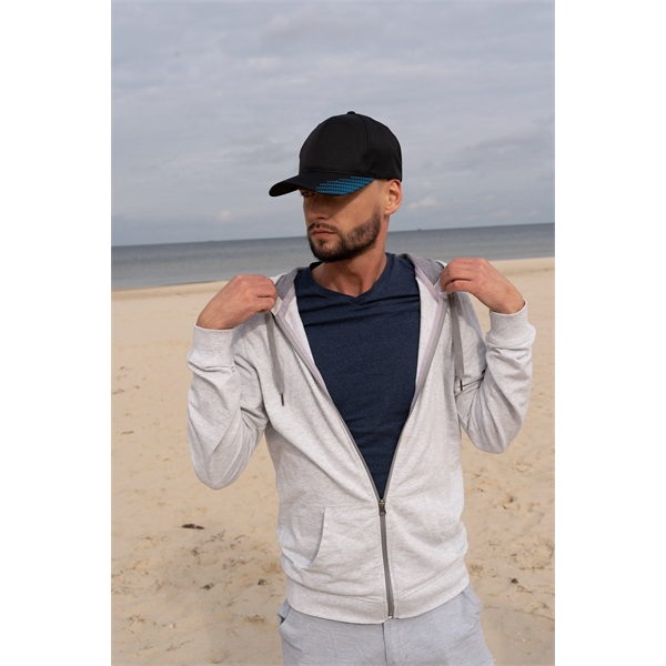 Breathable Poly Twill Cap with Peak Flash Print - Breathable Poly Twill Cap with Peak Flash Print - Image 1 of 5
