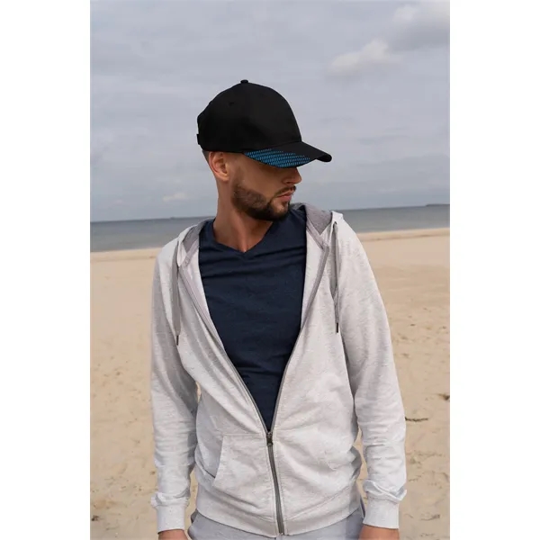 Breathable Poly Twill Cap with Peak Flash Print - Breathable Poly Twill Cap with Peak Flash Print - Image 4 of 5