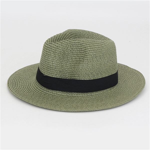 Wide Brim Straw Panama Roll up Hat - Wide Brim Straw Panama Roll up Hat - Image 3 of 6