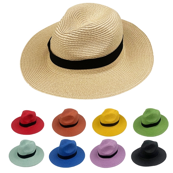 Wide Brim Straw Panama Roll up Hat - Wide Brim Straw Panama Roll up Hat - Image 0 of 6
