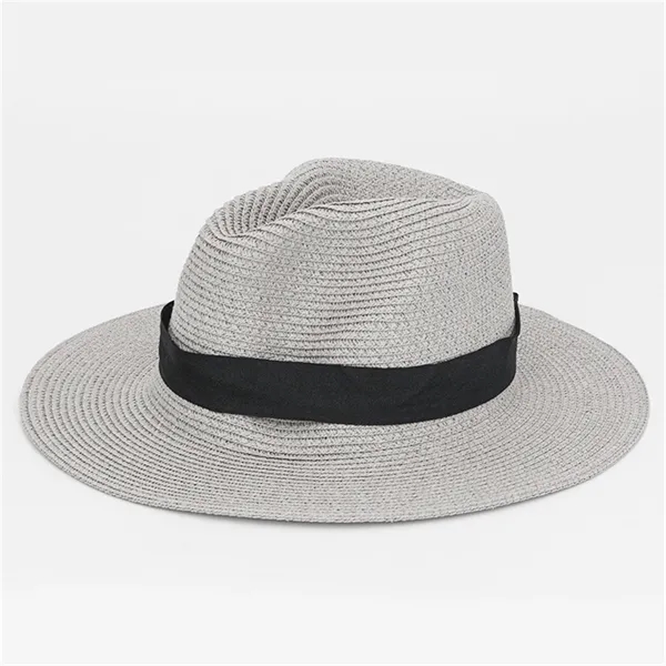 Wide Brim Straw Panama Roll up Hat - Wide Brim Straw Panama Roll up Hat - Image 6 of 6