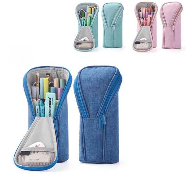 Standing Pencil Case Large Capacity Pen Bag - Standing Pencil Case Large Capacity Pen Bag - Image 0 of 4