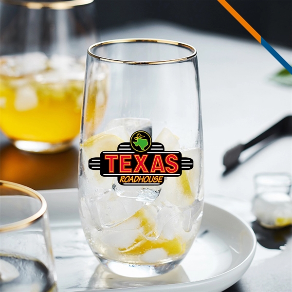 Thelma Clear Stemless Wine Glasses - 15 OZ. - Thelma Clear Stemless Wine Glasses - 15 OZ. - Image 1 of 8