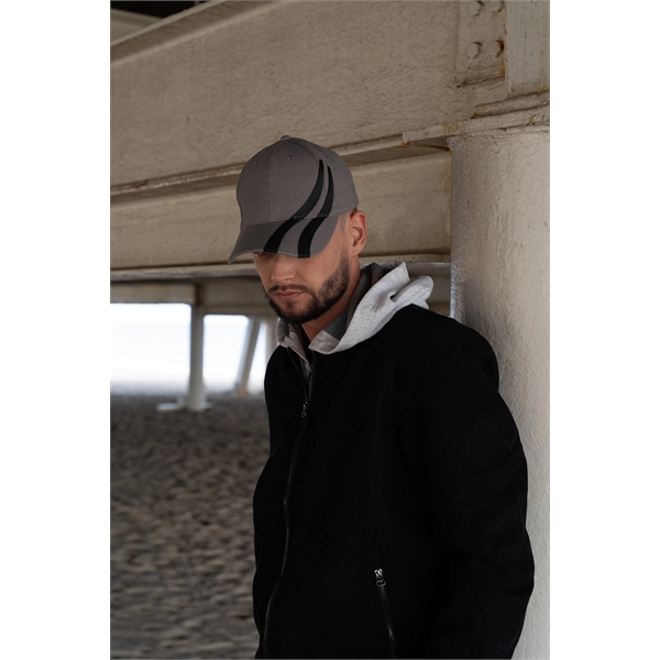 Brushed Heavy Cotton Cap with Tire Tracks - Brushed Heavy Cotton Cap with Tire Tracks - Image 1 of 2