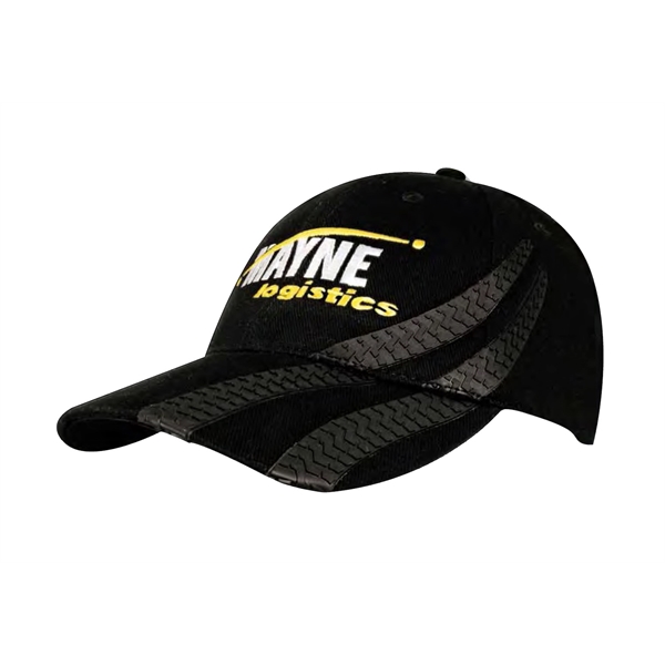 Brushed Heavy Cotton Cap with Tire Tracks - Brushed Heavy Cotton Cap with Tire Tracks - Image 0 of 2