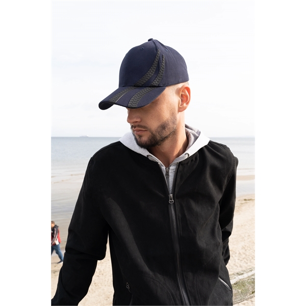 Brushed Heavy Cotton Cap with Tire Tracks - Brushed Heavy Cotton Cap with Tire Tracks - Image 2 of 2