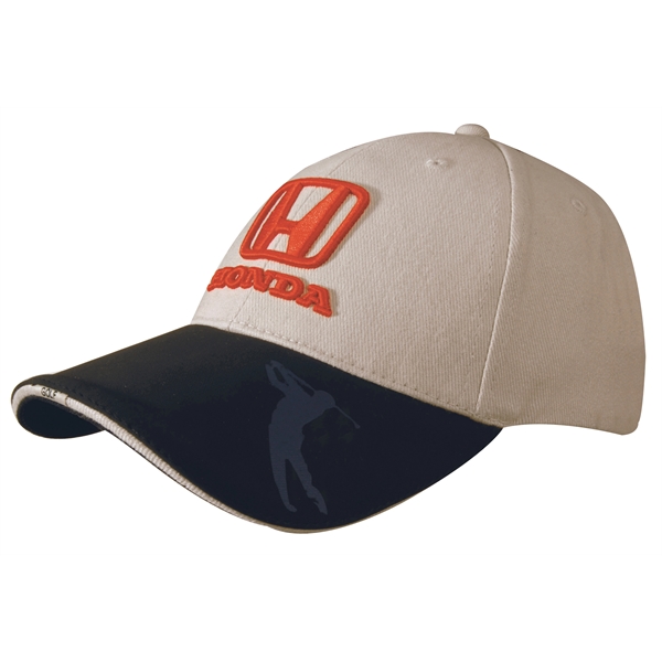 Canadian Brushed Heavy Cotton Cap with Embossed PU Peak - Canadian Brushed Heavy Cotton Cap with Embossed PU Peak - Image 0 of 0