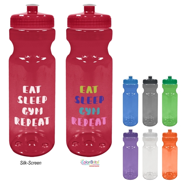 28 Oz. Poly-Clear Fitness Bottle - 28 Oz. Poly-Clear Fitness Bottle - Image 0 of 18