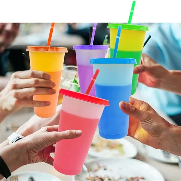 Color Changing Cup With Straw - Color Changing Cup With Straw - Image 1 of 2