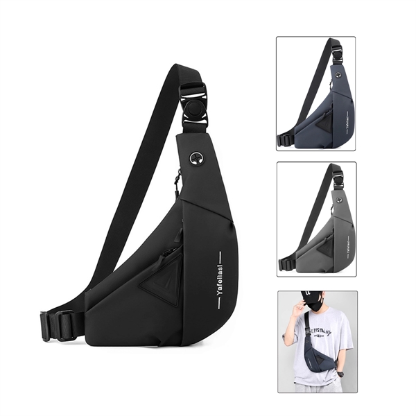 Nylon Male One-shoulder Chest Bag Crossbody Sling Backpack - Nylon Male One-shoulder Chest Bag Crossbody Sling Backpack - Image 0 of 3