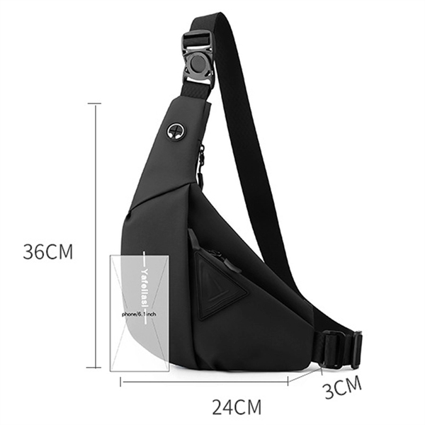 Nylon Male One-shoulder Chest Bag Crossbody Sling Backpack - Nylon Male One-shoulder Chest Bag Crossbody Sling Backpack - Image 3 of 3