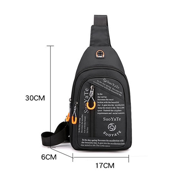 Nylon Sling Backpack Crossbody Chest Shoulder Bag - Nylon Sling Backpack Crossbody Chest Shoulder Bag - Image 2 of 5