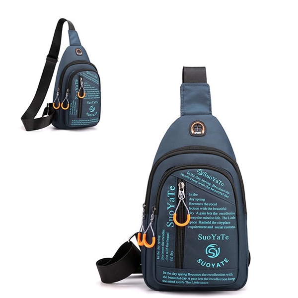 Nylon Sling Backpack Crossbody Chest Shoulder Bag - Nylon Sling Backpack Crossbody Chest Shoulder Bag - Image 4 of 5
