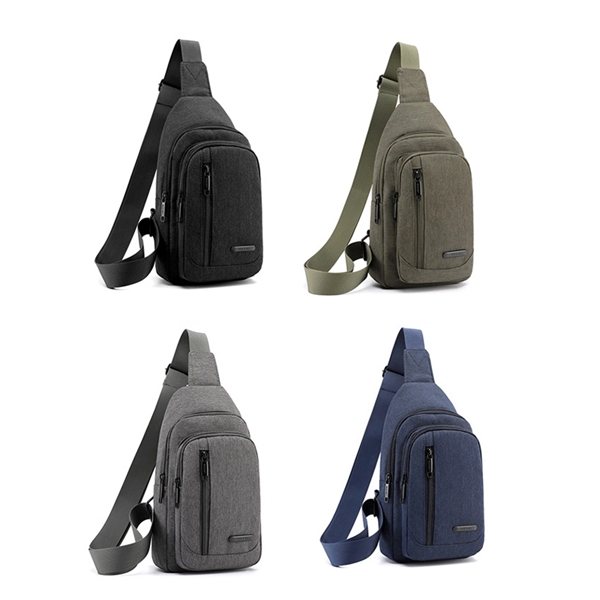Oxford Sling Backpack Crossbody Chest Shoulder Bag - Oxford Sling Backpack Crossbody Chest Shoulder Bag - Image 2 of 6