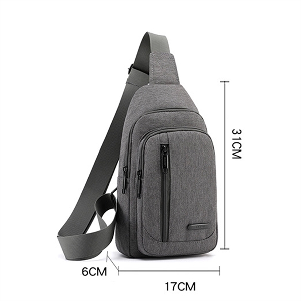 Oxford Sling Backpack Crossbody Chest Shoulder Bag - Oxford Sling Backpack Crossbody Chest Shoulder Bag - Image 3 of 6
