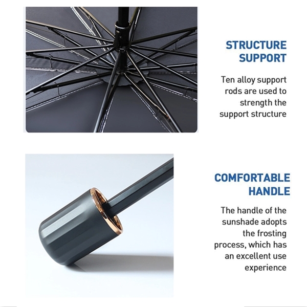 Foldable Car Windshield Sun Shade Umbrella - Foldable Car Windshield Sun Shade Umbrella - Image 4 of 5