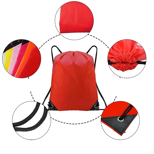 Polyester Portable Drawstring Backpack - Polyester Portable Drawstring Backpack - Image 1 of 2