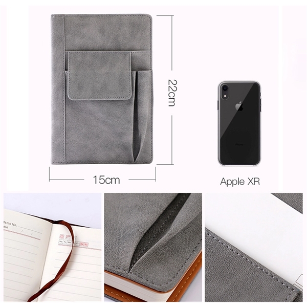 Multi-Function Business A5 Notebook With Phone Pocket - Multi-Function Business A5 Notebook With Phone Pocket - Image 2 of 6