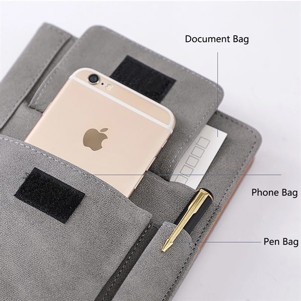 Multi-Function Business A5 Notebook With Phone Pocket - Multi-Function Business A5 Notebook With Phone Pocket - Image 5 of 6