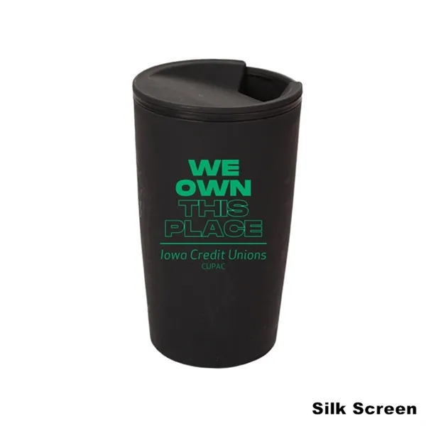 Biodegradable Wheat Straw Fiber Coffee Cup With Screw Lid - Biodegradable Wheat Straw Fiber Coffee Cup With Screw Lid - Image 4 of 6