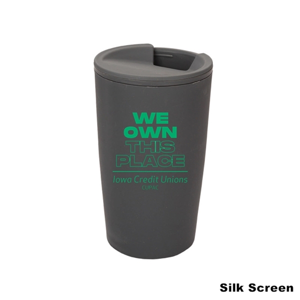 Biodegradable Wheat Straw Fiber Coffee Cup With Screw Lid - Biodegradable Wheat Straw Fiber Coffee Cup With Screw Lid - Image 6 of 6