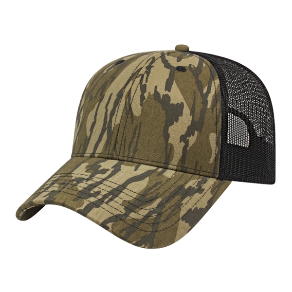 Camo Trucker Mesh Back Cap - Camo Trucker Mesh Back Cap - Image 1 of 7