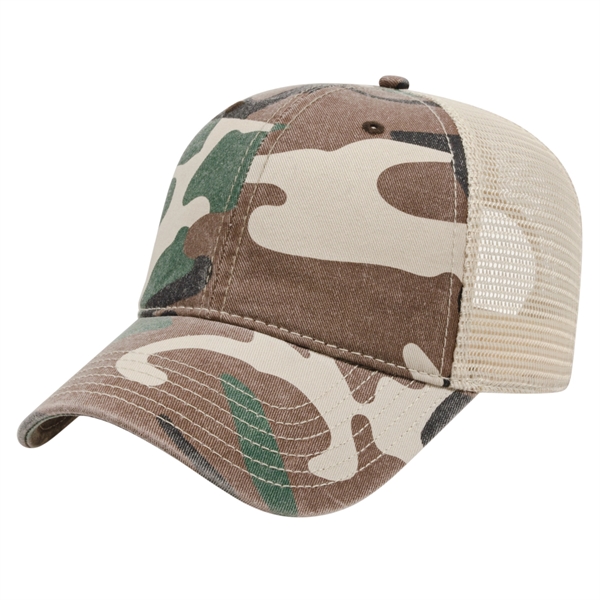 Woodland Camo with Washed Mesh Back Cap - Woodland Camo with Washed Mesh Back Cap - Image 3 of 3