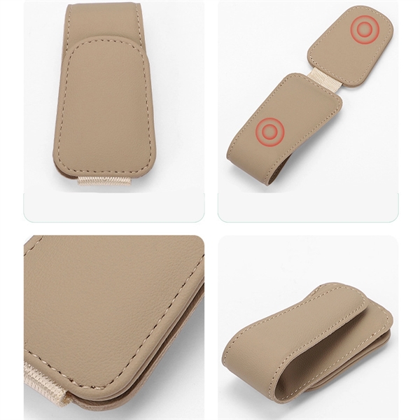 Magnetic Leather Sunglass Holder - Magnetic Leather Sunglass Holder - Image 1 of 2