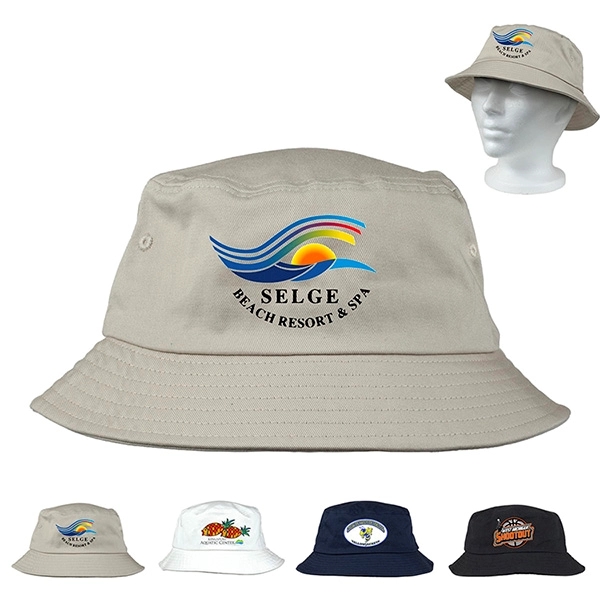 Full Color Imprint Cotton Bucket Hat - Full Color Imprint Cotton Bucket Hat - Image 0 of 42