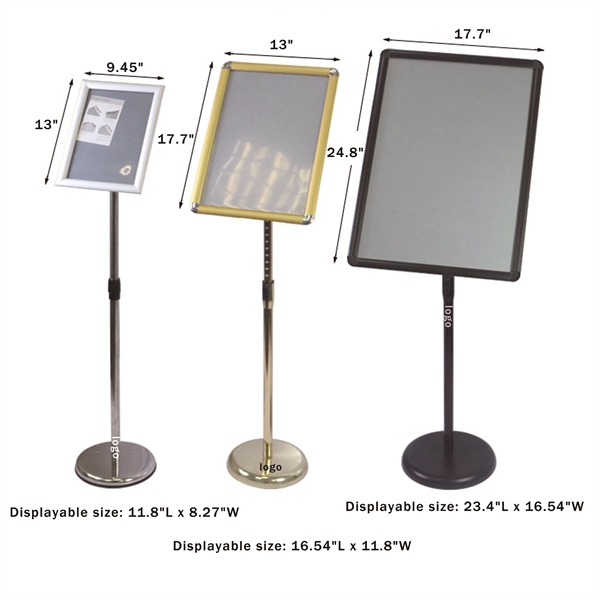 Adjustable Sign Holder Stand With Base - Adjustable Sign Holder Stand With Base - Image 1 of 6