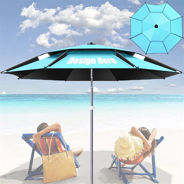 Heavy Duty Stainless Steel Beach Umbrella with Sand Anchor - Heavy Duty Stainless Steel Beach Umbrella with Sand Anchor - Image 0 of 11