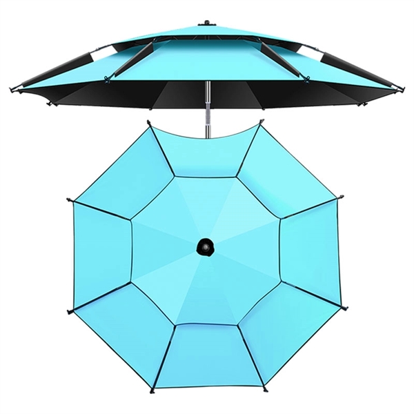 Heavy Duty Stainless Steel Beach Umbrella with Sand Anchor - Heavy Duty Stainless Steel Beach Umbrella with Sand Anchor - Image 2 of 11