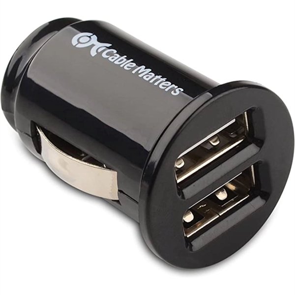iTAGL Smart NFC Digital Business 2-Port USB Car Charger - iTAGL Smart NFC Digital Business 2-Port USB Car Charger - Image 1 of 2