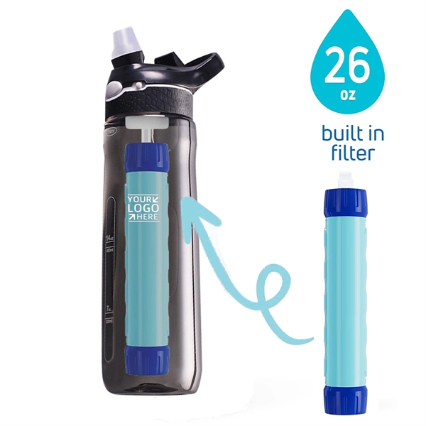 25oz Straw Water Filtered Bottle - 25oz Straw Water Filtered Bottle - Image 0 of 5