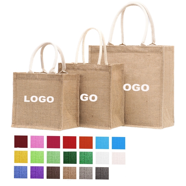 Nature Jute Burlap Tote Bags