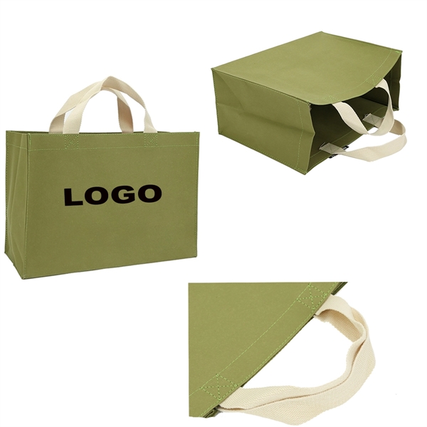 Custom Washable Kraft Paper Tote Bag - Custom Washable Kraft Paper Tote Bag - Image 1 of 3