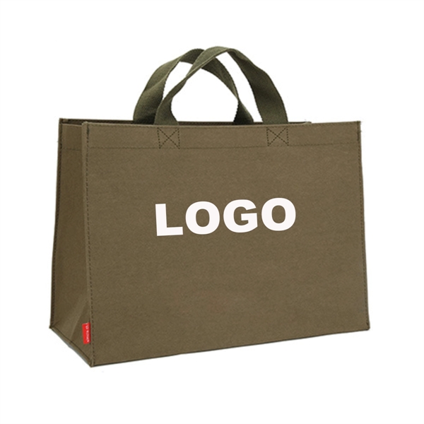 Custom Washable Kraft Paper Tote Bag - Custom Washable Kraft Paper Tote Bag - Image 2 of 3