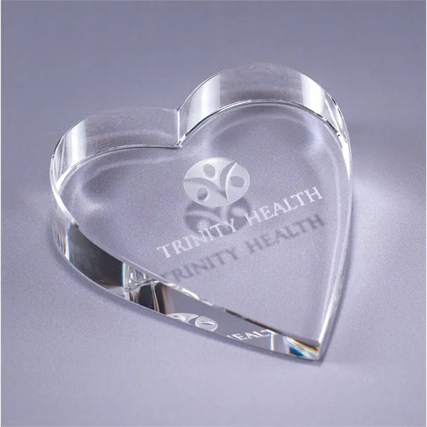 Heart Optic Crystal Paperweight - Heart Optic Crystal Paperweight - Image 0 of 1