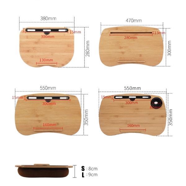 Bamboo Platform Portable Lap Desk with Pillow Cushion - Bamboo Platform Portable Lap Desk with Pillow Cushion - Image 2 of 6