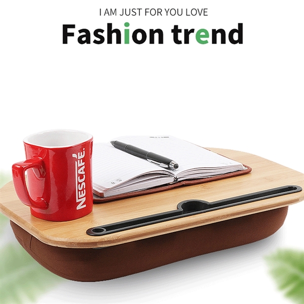 Bamboo Platform Portable Lap Desk with Pillow Cushion - Bamboo Platform Portable Lap Desk with Pillow Cushion - Image 6 of 6